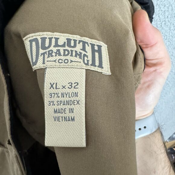 Duluth Trading Co. Pants Mens XLx32 Brown Nylon Spandex Elastic Waist Hiking - Picture 7 of 7